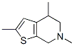 Thieno[2,3-c]pyridine, 4,5,6,7-tetrahydro-2,4,6-trimethyl- (9ci) Structure,123279-75-4Structure