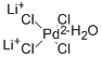 Lithium tetrachloropalladate(II) hydrate Structure,123334-21-4Structure