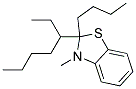 Benzothiazole, 2-butyl-2-(1-ethylpentyl)-2,3-dihydro-3-methyl-(9ci)Structure,123768-36-5Structure Benzothiazole, 2-butyl-2-(1-ethylpentyl)-2,3-dihydro-3-methyl-(9ci) Structure,123768-36-5Structure