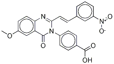 4-[6-甲氧基-2-[(1e)-2-(3-硝基苯基)乙烯]-4-氧代-3(4h)-喹唑啉]-苯甲酸结构式_1237744-13-6结构式