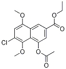 4-(乙酰基氧基)-6-氯-5,8-二甲氧基-2-萘羧酸乙酯结构式_124010-11-3结构式