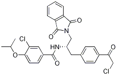 3-氯-n-[(1s)-1-[[4-(2-氯乙酰基)苯基]甲基]-2-(1,3-二氢-1,3-二氧代-2H-异吲哚-2-基)乙基]-4-(1-甲基乙氧基)-苯甲酰胺结构式_1240137-81-8结构式