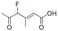 2-Hexenoic acid, 4-fluoro-3-methyl-5-oxo- Structure,124412-83-5Structure