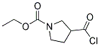 1-Pyrrolidinecarboxylic acid, 3-(chlorocarbonyl)-, ethyl ester (9ci) Structure,124438-21-7Structure