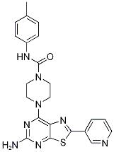 4-(5-氨基-2-吡啶-3-基-噻唑并[5,4-d]嘧啶-7-基)-哌嗪-1-羧酸对甲苯酰胺结构式_1245319-54-3结构式