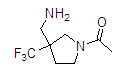 1-(3-(Aminomethyl)-3-(trifluoromethyl)pyrrolidin-1-yl)ethanone Structure,1245645-31-1Structure