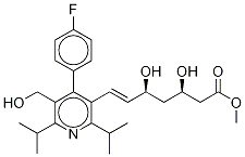 rel-(e)-7-[2,6-二异丙基-4-(4-氟苯基)-5-羟基甲基吡啶]-3,5-二羟基-6-庚酸甲酯结构式_124863-87-2结构式