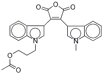 3-[1-[3-(羟基)丙基]-1H-吲哚-3-基]-4-(1-甲基-1H-吲哚-3-基)-2,5-呋喃二酮乙酸酯结构式_125314-97-8结构式