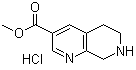 5,6,7,8-Tetrahydro-1,7-naphthyridine-3-carboxylic acid methyl ester hydrochloride Structure,1253792-57-2Structure