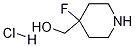 (4-Fluoropiperidin-4-yl)methanolhydrochloride Structure,1254115-16-6Structure