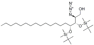 (2S,3s,4r)-2-叠氮基-3,4-双[(叔丁基二甲基甲硅烷基)氧基]-1-十八醇结构式_1256376-21-2结构式