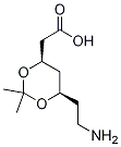 (4R,顺式)-6-(2-氨基乙基)-2,2-二甲基-1,3-二噁烷-4-乙酸结构式_125995-17-7结构式