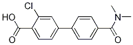 3-Chloro-4-(dimethylcarbamoyl)-[1,1-biphenyl]-4-carboxylicacid Structure,1261915-64-3Structure