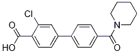 3-Chloro-4-(piperidine-1-carbonyl)-[1,1-biphenyl]-4-carboxylicacid Structure,1261981-60-5Structure