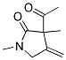 (9ci)-3-乙酰基-1,3-二甲基-4-亚甲基-2-吡咯烷酮结构式_126863-12-5结构式