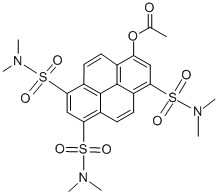 8-乙酰氧基-n,n,n,n,N,N-六甲基芘-1,3,6-三磺酰胺结构式_127044-62-6结构式