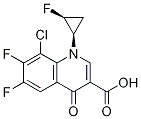 3-Quinolinecarboxylic acid, 8-chloro-6,7-difluoro-1-[(1r,2s)-2-fluorocyclopropyl]-1,4-dihydro-4-oxo- Structure,127199-27-3Structure