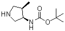 (3R,4r)-3-(boc-氨基)-4-甲基吡咯烷结构式_127199-55-7结构式