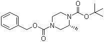 (R)-2-甲基-哌嗪-1,4-二羧酸-4-苄酯 1-叔丁酯结构式_128102-16-9结构式