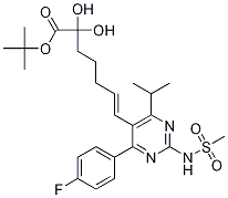 叔-丁基-7-[4-(4-氟苯基)-6-异丙基-2-甲磺酰基氨基嘧啶-5-基]-(3R,5S)-二羟基-(E)-6-庚烯酸酯结构式_1283766-30-2结构式