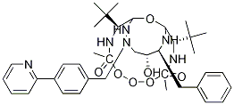 (3S,8r,9s,12s)-3,12-bis(1,1-dimethylethyl)-8-hydroxy-4,11-dioxo-9-(phenylmethyl)-6-[[4-(2-pyridinyl)phenyl]methyl]-,2,5,6,10,13-pentaazatetradecanedioic acid 1,14-dimethyl ester Structure,1292296-09-3Structure