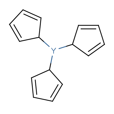 Tris(cyclopentadienyl)yttrium(III) Structure,1294-07-1Structure