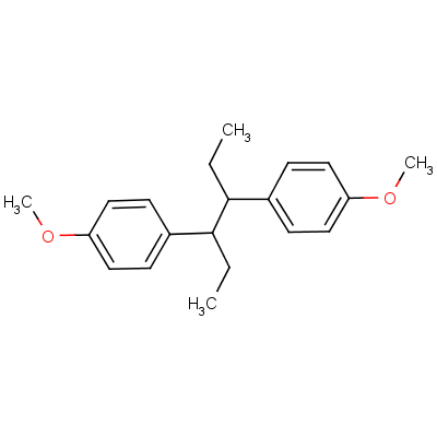 Benzene,1,1-(1,2-diethyl-1,2-ethanediyl)bis[4-methoxy- Structure,130-78-9Structure