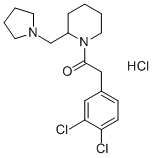 2-(3,4-Dichlorophenyl)-1-(2-(pyrrolidin-1-ylmethyl)piperidin-1-yl)ethanone hydrochloride Structure,130497-33-5Structure