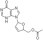 5-乙酰-2,3-双脱氧双脱氢肌苷结构式_130676-57-2结构式