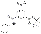 3-硝基-n-环己基-5-(4,4,5,5-四甲基-1,3,2-二噁硼烷-2-基)苯甲酰胺结构式_1309978-67-3结构式