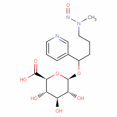 (2S,3s,4s,5r,6r)-3,4,5-trihydroxy-6-[4-(methyl-nitrosoamino)-1-pyridin-3-ylbutoxy]oxane-2-carboxylic acid Structure,131119-04-5Structure