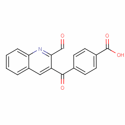 4-(2-Formylquinoline-3-carbonyl)benzoic acid Structure,131124-59-9Structure