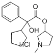 1-Methyl-3-(a-cyclopentylmandeloyloxy)pyrrolidine hydrochloride Structure,13118-10-0Structure