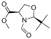 (2S,4r)-2-(tert-butyl)-3-formyl-4-oxazolidinecarboxylic acid methyl ester Structure,131233-89-1Structure