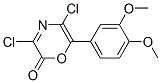 2H-1,4-oxazin-2-one, 3,5-dichloro-6-(3,4-dimethoxyphenyl)- Structure,131882-04-7Structure