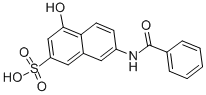 2-Benzoylamino-5-naphthol-7-sulfonic acid Structure,132-87-6Structure