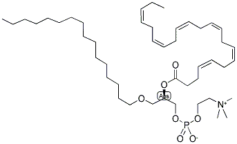 (2R)-2-[(4z,7z,10z,13z,16z,19z)-4,7,10,13,16,19-docosahexaenoyloxy]-3-(hexadecyloxy)propyl 2-(trimethylammonio)ethyl phosphate Structure,132213-85-5Structure