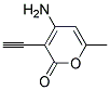 (9ci)-4-氨基-3-乙炔-6-甲基-2H-吡喃-2-酮结构式_132334-33-9结构式