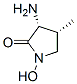 顺式-(9ci)-3-氨基-1-羟基-4-甲基-2-吡咯烷酮结构式_132619-43-3结构式