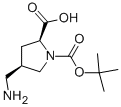 1,2-Pyrrolidinedicarboxylic acid, 4-(aminomethyl)-, 1-(1,1-dimethylethyl) ester, (2S,4R)- Structure,132622-72-1Structure