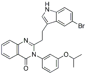 2-[2-(5-溴-1H-吲哚-3-基)乙基]-3-[3-(1-甲基乙氧基)苯基]-4-(3H-)-喹唑啉酮结构式_133040-77-4结构式