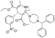 2-[4-(Diphenylmethyl)-1-Piperazinyl]Ethyl Methyl 2,6-Dimethyl-4-(3-Nitrophenyl)-1,4-Dihydro-3,5-Pyridinedicarboxylate Structure,133082-19-6Structure