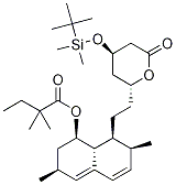 6(R)-[2-(8(s)-(2,2-二甲基-d6-丁基)氧基]-2(s),6(r)-二甲基-1,2,6,7,8,8a(r)-六氢-1(s)-萘]乙基-4(r)-(t-丁基-二甲基甲硅烷基)氧基-3,4,5,6-四氢-2H-吡喃-2-酮结构式_1335460-29-1结构式