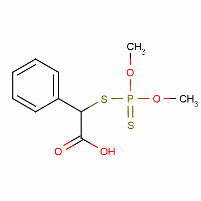 alpha-[(二甲氧基硫代膦酰)硫代]-苯乙酸结构式_13376-78-8结构式