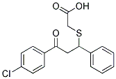 2-[[3-(4-氯苯基)-3-氧代-1-苯基丙基]硫代]-乙酸结构式_133961-81-6结构式