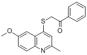 2-((6-Methoxy-2-methyl-4-quinolinyl)thio)-1-phenylethanone Structure,134826-35-0Structure