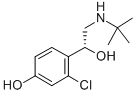 Benzenemethanol, 2-chloro-a-[[(1,1-dimethylethyl)amino]methyl]-4-hydroxy-, (ar)- Structure,134865-33-1Structure