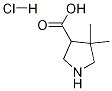 4,4-Dimethylpyrrolidine-3-carboxylic acid hydrochloride Structure,1351343-41-3Structure