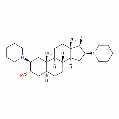 2-(1-哌啶基)-16-(1-哌啶基)-5-雄甾烷-3,17-二醇结构式_13522-16-2结构式