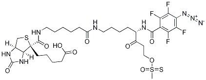 2-[N2-(4-叠氮基-2,3,5,6-四氟苯甲酰基)-N6-(6-生物素酰胺基己酰)-L-赖氨酰]乙基甲烷硫代磺酸酯结构式_1356383-18-0结构式